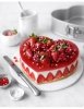 Patisse - Mini tortownica serce zapinana 12cm SILVER-TOP